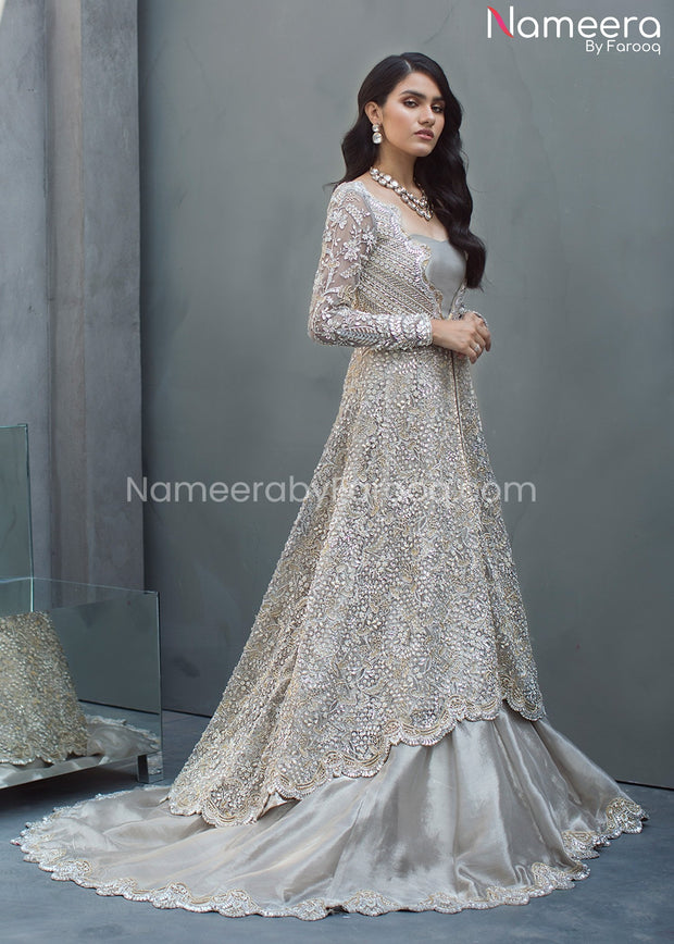 Latest Elegant Silver Bridal Dress ...